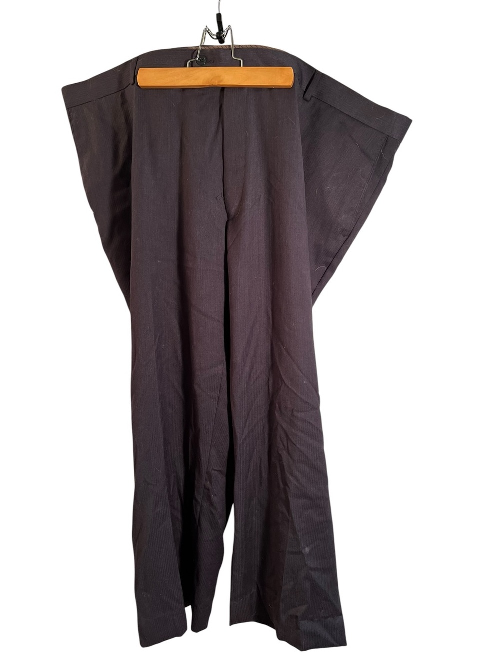 Angelo Rossi Men’s Size 50x37 Trousers Dress Pants Flat Front Dark Charcoal Gray